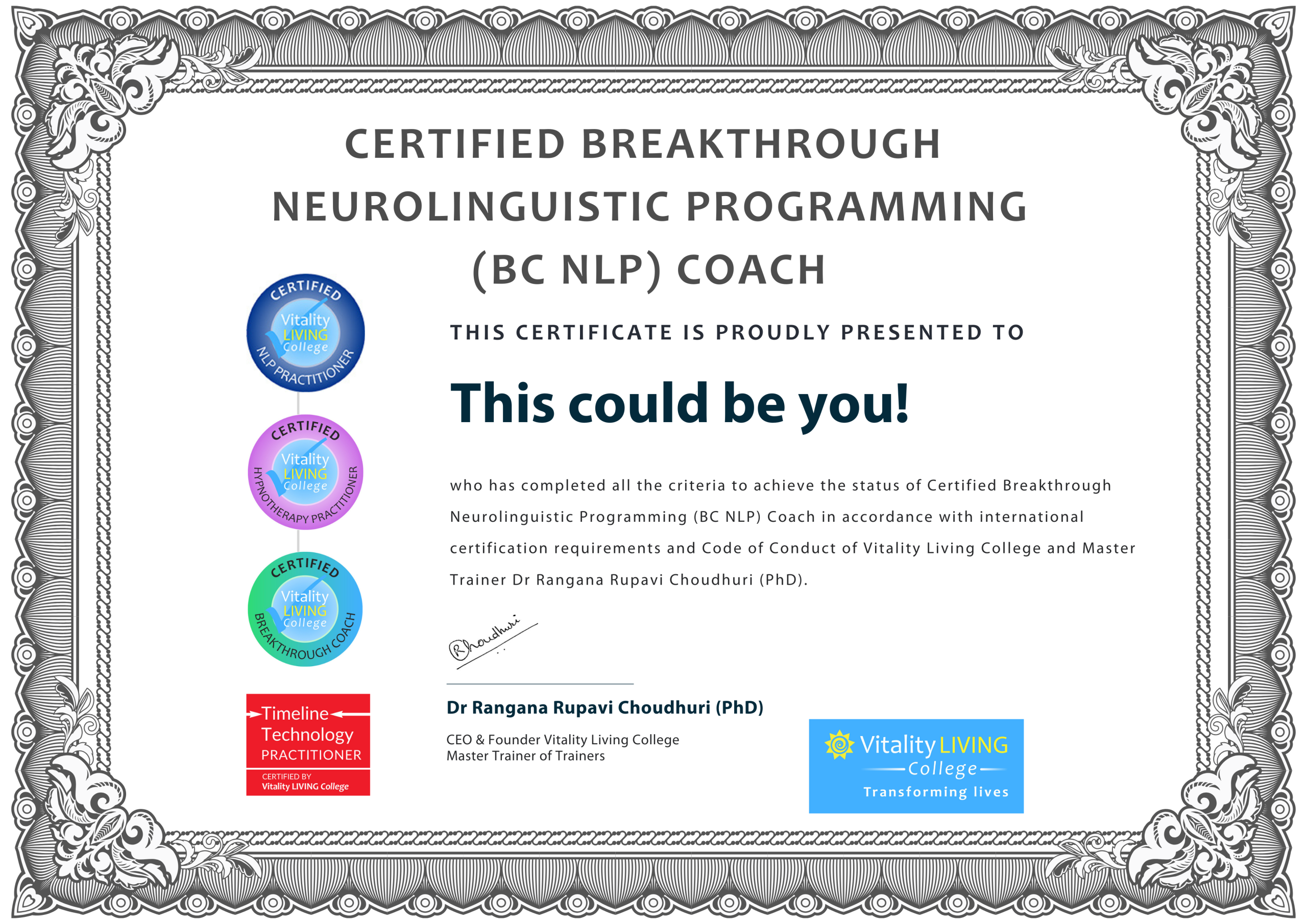 Breakthrough NLP Coach Certificate