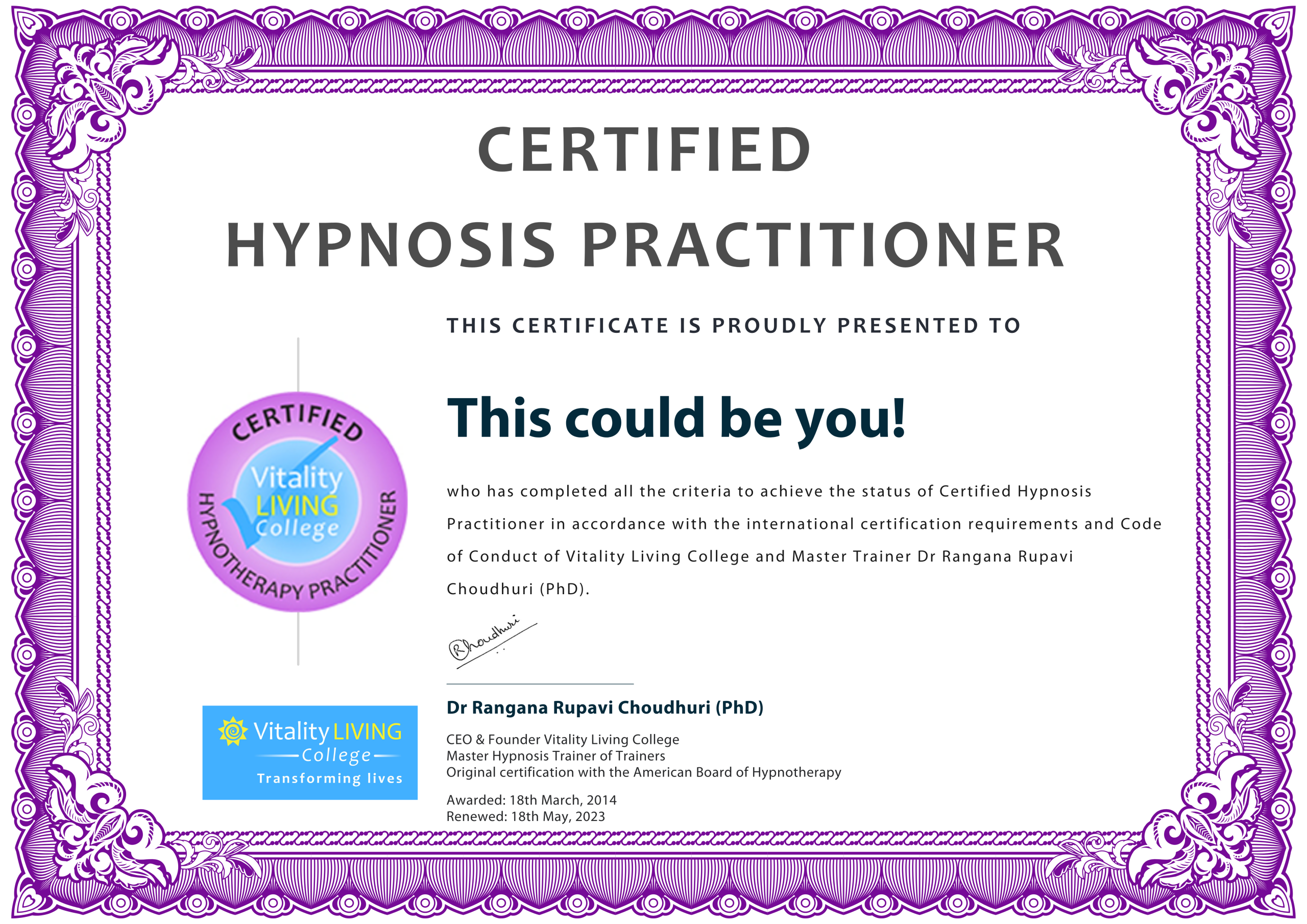 Hypnosis Practitioner