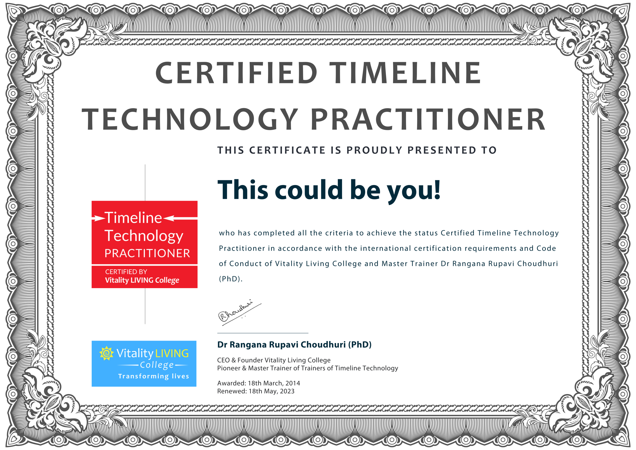 Timeline Technology Practitioner