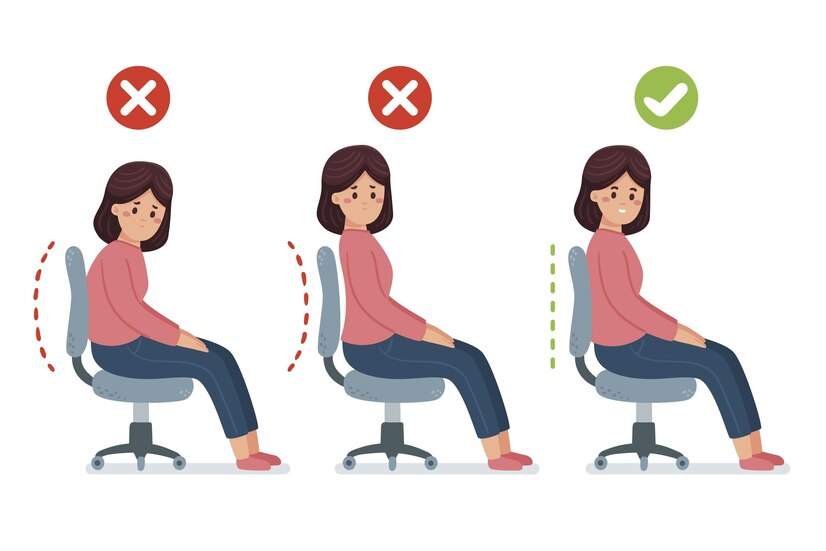 An example of a good sitting posture